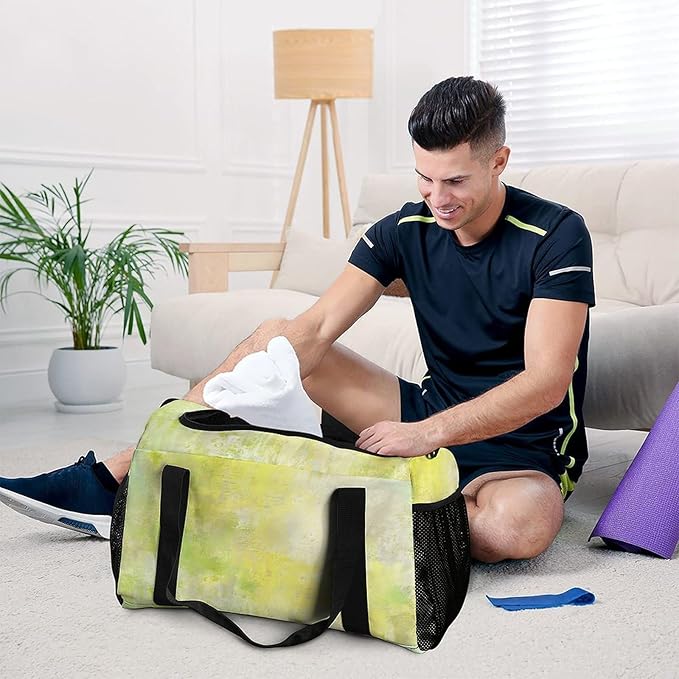 Pistachio Green Duffle Bag Gym Bag for Workout Travel Tote with Detachable Straps