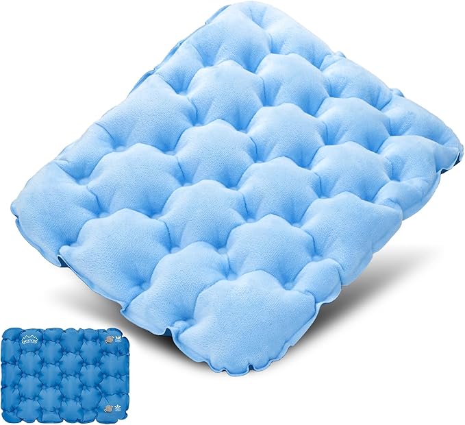 ONTYZZ Inflatable Seat Cushion Lightweight Airplane Seat Cushion Stadium Seat Travel Cushion for Climbing Hiking Office Airplane