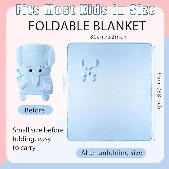 Boyiee 9 Pack Kids Travel Blanket for Airplanes Daycare Nap Blankets in Bulk Small Cute Animals Lightweight Fleece Throw Blanket for Kids Birthday Party Favors