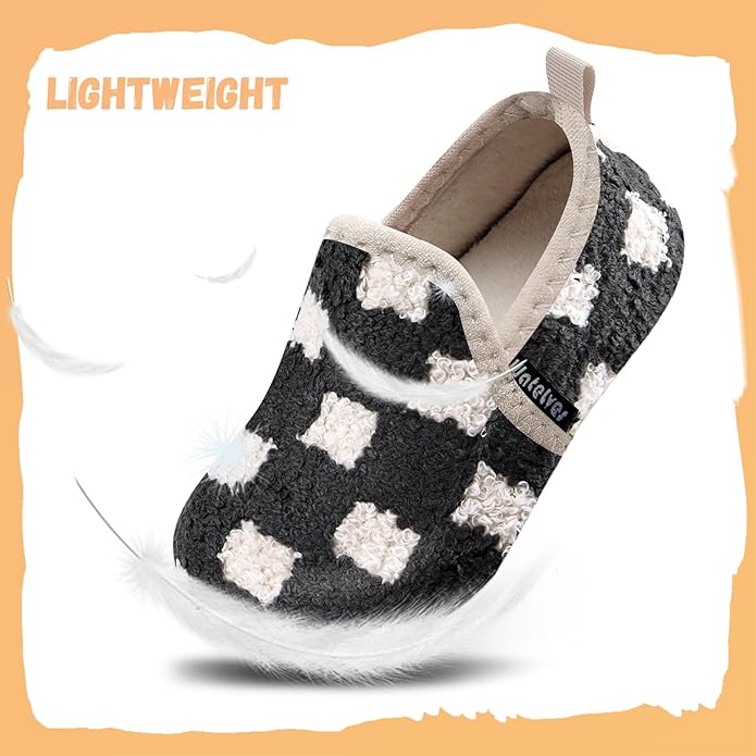 WateLves Kids Toddler Slippers Girls Boys Slip on House Shoes Lightweight Anti Slip Sock Slippers Winter Indoor Outdoor Walking Shoes
