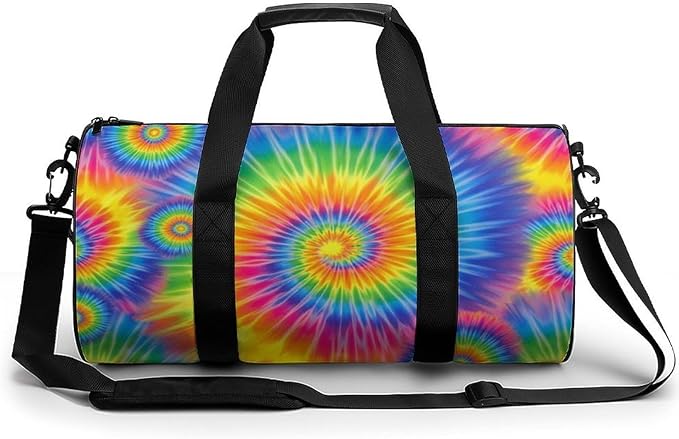 Travel Duffle Bag Tie Dye Carry On Weekender Bags Foldable Overnight Bag Workout Lightweight Bags