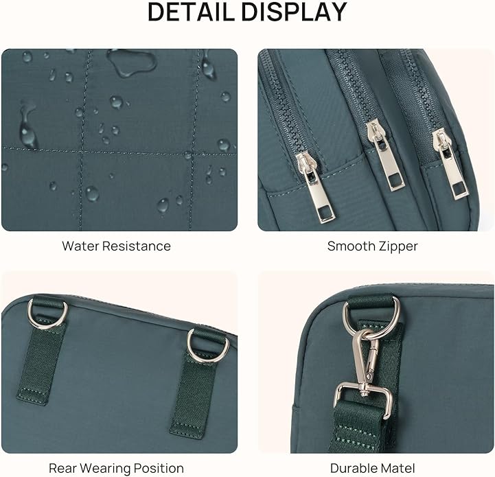 Telena 3-Zip Crossbody Bags for Women Anti Theft Cross Body Bag for Woman Travel Everyday Use