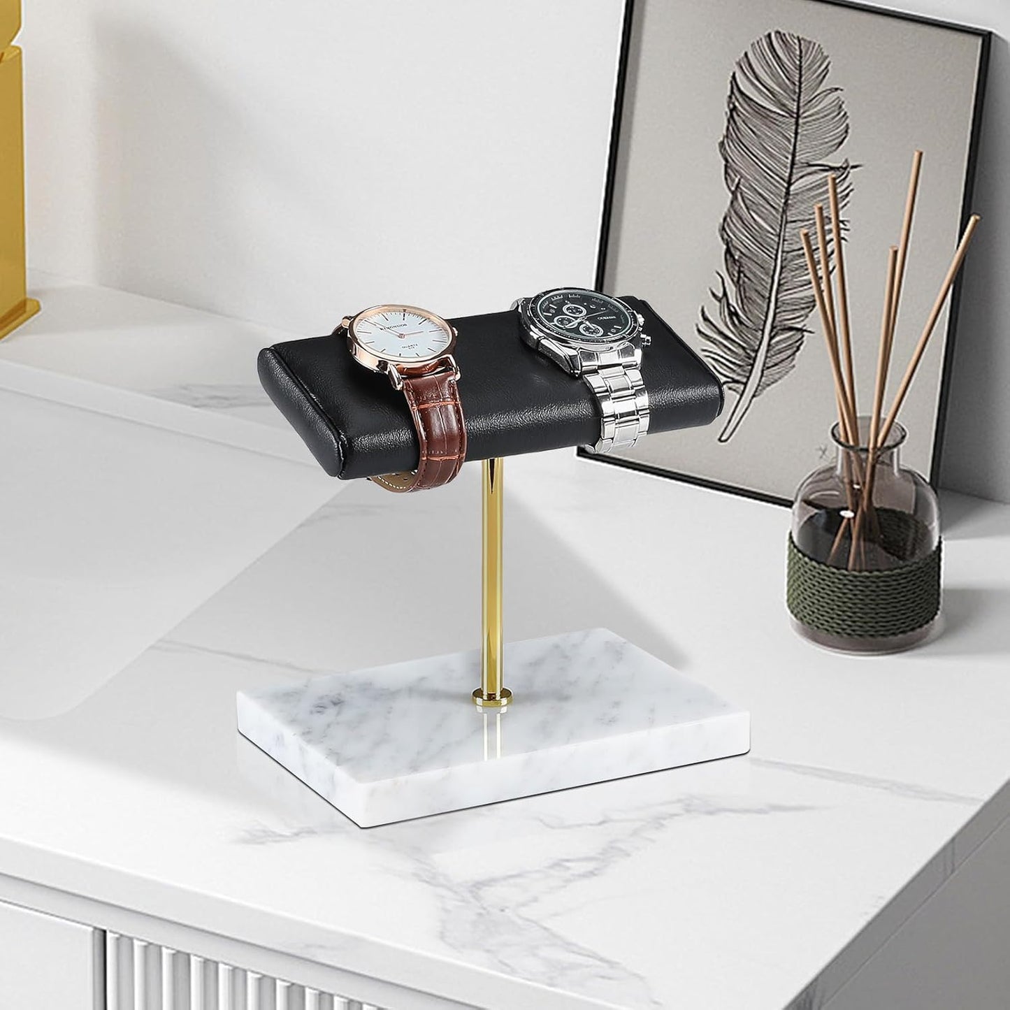 LYS&LYX Watch stand watch display stand watch holder watch Handcrafted watch holder (2--white/glod/black)