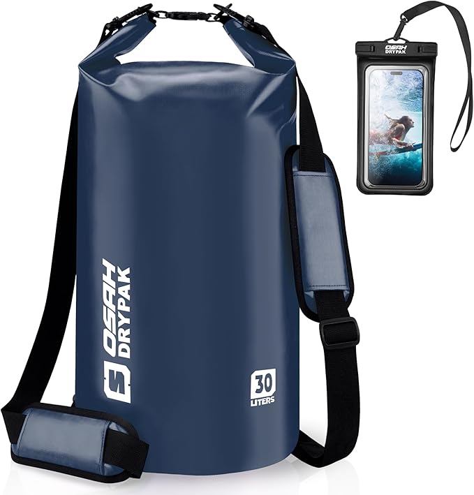 Waterproof Dry Bag, 5L/10L/20L/30L/40L Roll Top Lightweight Storage Backpack with Phone Case for Women & Men, Floating Waterproof Sack for Travel, Swimming, Kayaking, Paddle Board, Camping & Beach