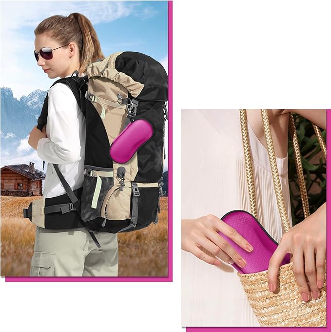 FINTIE Sunglasses Case, Hard EVA Shell Shockproof Sport Glasses Case with Metal Carabiner Travel Zipper Eyeglasses Holder