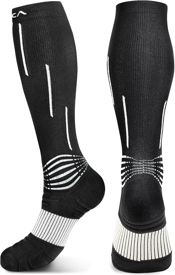 NEENCA Compression Socks, Medical Athletic Calf Socks for Injury Recovery & Pain Relief, Sports Protection—1 Pair, 20-30 mmhg