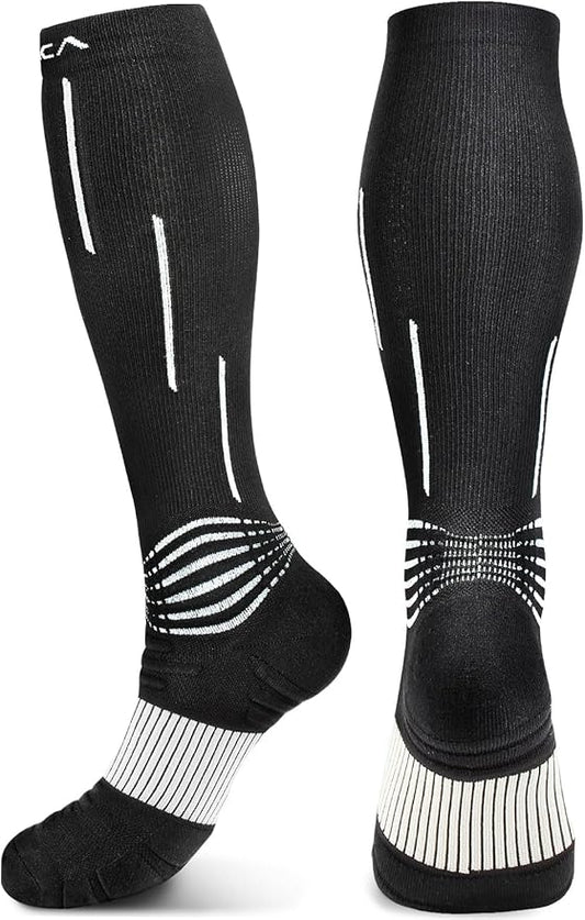 NEENCA Compression Socks, Medical Athletic Calf Socks for Injury Recovery & Pain Relief, Sports Protection—1 Pair, 20-30 mmhg