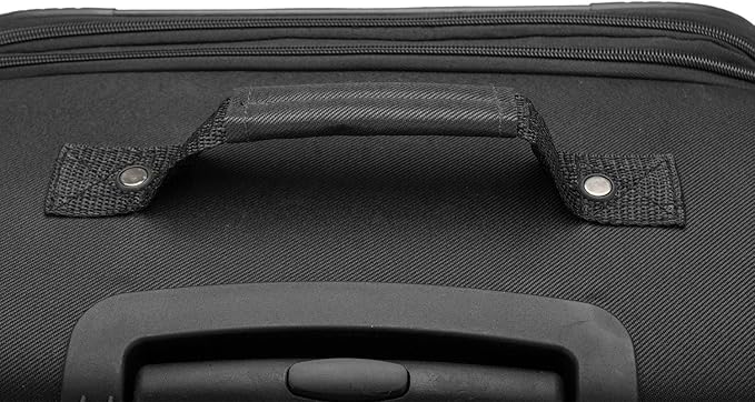 U.S. Traveler Aviron Bay Expandable Softside Luggage with Spinner Wheels, Black, 3-Piece Set