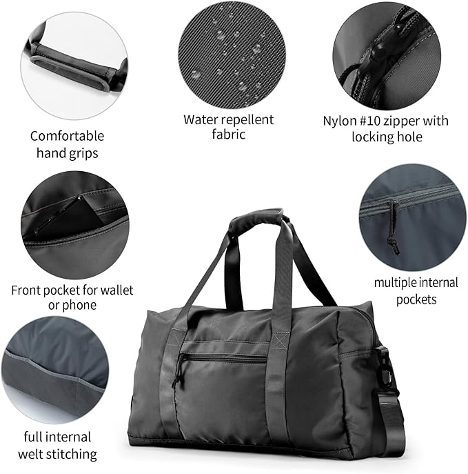 Travel Duffle Bag,Sport Gym Bag for Men And Women with Wet Pocket,Weekender Bag Carry On Tote Bags for Airplane