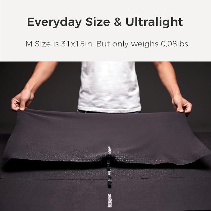 Bee Nesting Ultralight Quick Dry Towel - Medium&Small 2 Pack Microfiber Towels with Compact Packable Pocket for Lightweight Backpacking Travel, Beach, Gym, Camping & Hiking(Navy Blue, M&S 2 Set)
