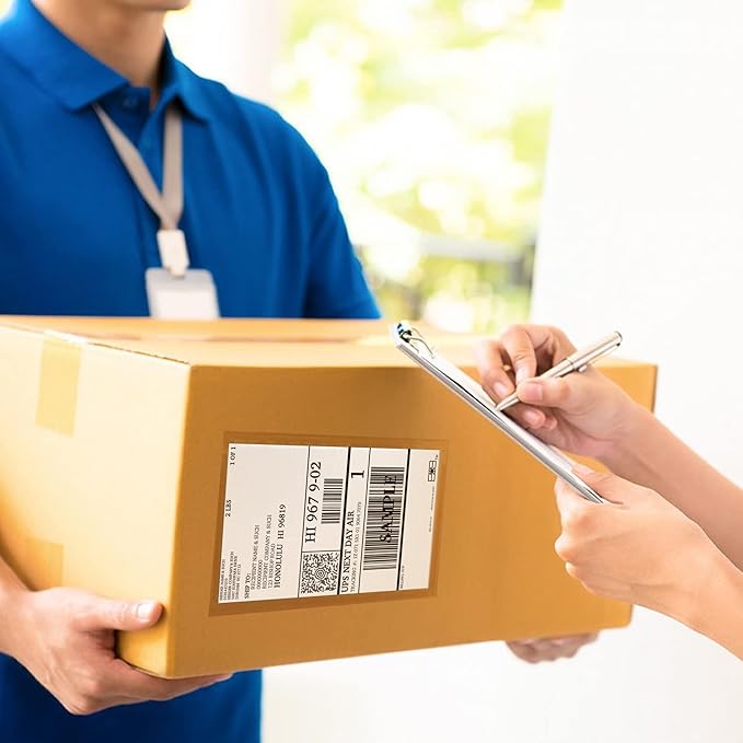Shipping Label Sleeves 200Pcs, 7.5x5.5 Inches - Packing Slip Envelope Pouches with Self-Adhesive Peel & Seal - Clear Plastic & Waterproof Envelopes Ideal for Invoices & Packaging