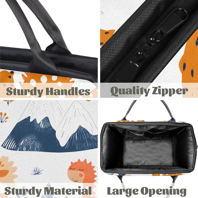 Cartoon Dino Overnight Weekender Bag for Women Men Travel Duffel Bags Waterproof Luggage Carry on Sports Yoga Gym Bag