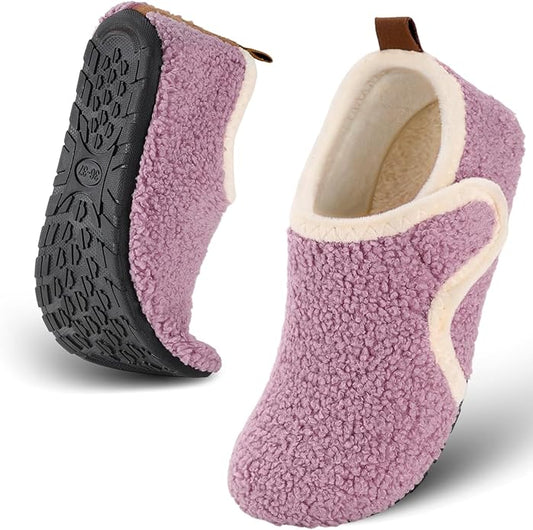 Ultrafun House Slippers for Women Men Slip on Barefoot Slippers Socks Soft Lightweight Rubble Sole House Shoes Indoor/Outdoor