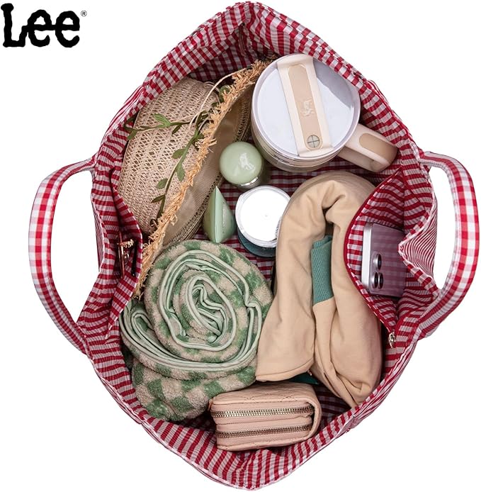 Montana West x Lee Extra Large Soft Cotton Tote Bag for Women Thick Lightweight Shoulder Bag Reusable Grocery Bag