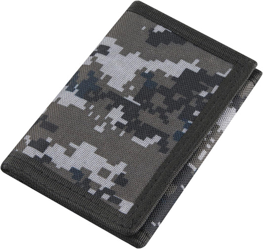 NEICY RFID Blocking Canvas Wallet for Men and Women - Camo Trifold Outdoor Sports Wallets with Magic Sticker for Teen Kids (Mosaic02)