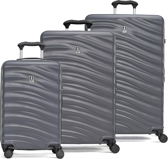 Travelpro Maxlite Air V2 Hardside Expandable Luggage, 8 Spinner Wheels, Lightweight Hard Shell, TSA lock, Shadow Grey, 3-Piece Set (20/25/28)