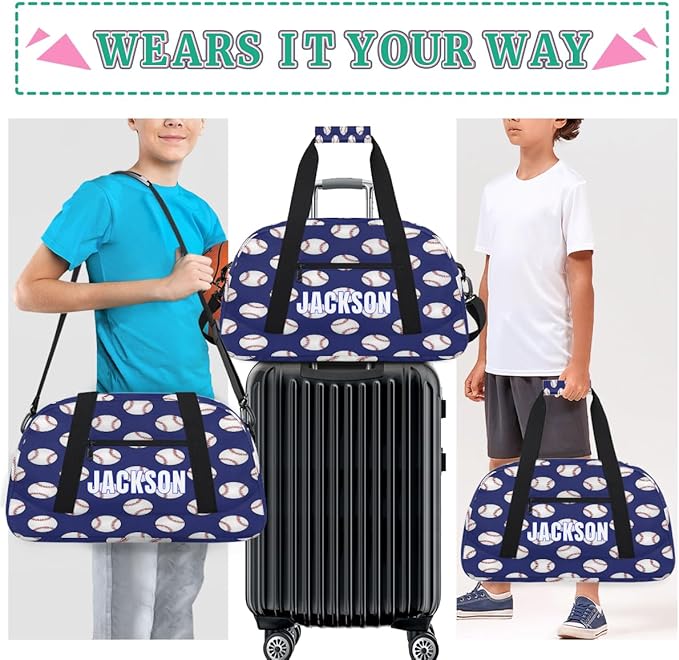 Custom Basketball Gym Duffel for Kids Boys,Personalized Duffel Bag Overnight Bags for Travel Weekender Practice