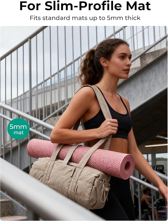 BAGSMART Reiki Gym Bag for Women, Mini/Medium Crossbody Bags for Women, 5L Dance Bag with Detachable Strap, 15L Yoga Mate Bag with Wet & Dry Pocket