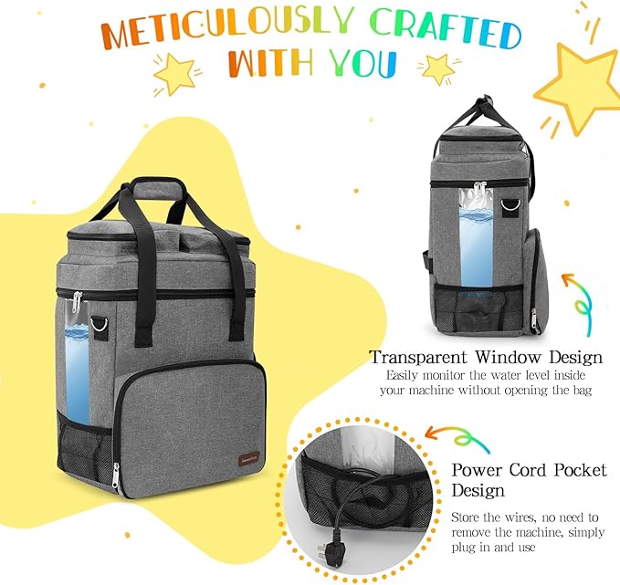Carrying Case Compatible with Baby Brezza Formula Pro Advanced Formula Maker,Portable Formula Mixer Travel Organizer Bag with Shoulder Strap and Storage Pockets for Bottles,Baby Essentials