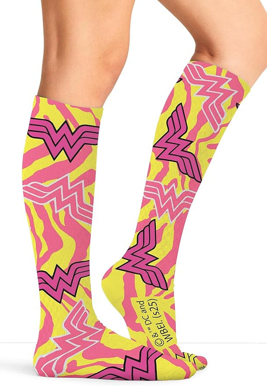 Cherokee Women's 10-15mmHg Compression Socks – Fun Print Knee Highs with Light Support, Soft Feel - PRINTSUPPORT