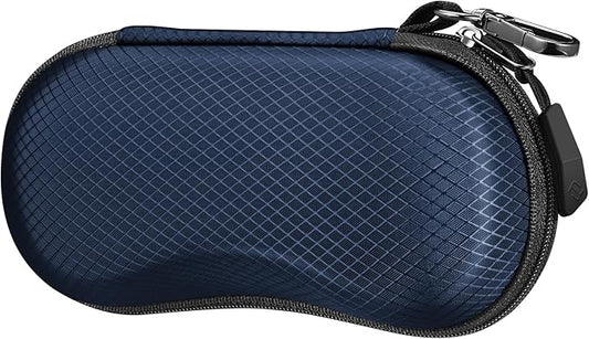 FINTIE Sunglasses Case, Hard EVA Shell Shockproof Sport Glasses Case with Metal Carabiner Travel Zipper Eyeglasses Holder