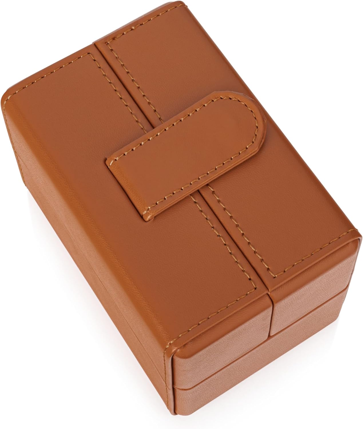 Single Travel Watch Case - Vintage Inspired - Exterior, Soft Microfiber Lining, Fits Up to 42mm Watches - Vegan Leather - Reliable Storage for Home or Travel