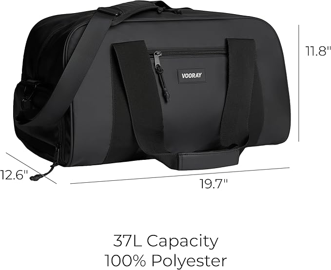 Vooray Burner Gym Duffel Bag, Gym Bag for Women and Men with Shoe Compartment, Weekender, Overnight & Travel Duffel for Sports and Workout