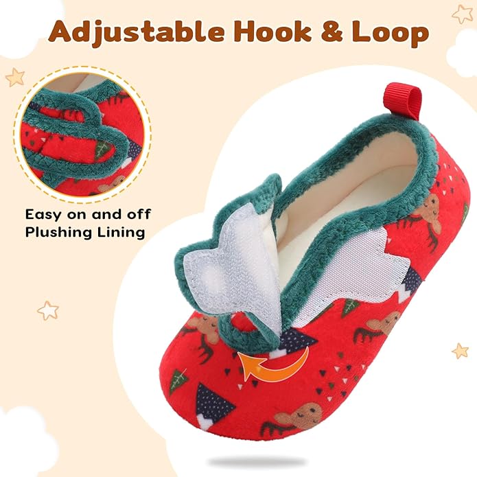 LeIsfIt Toddler Slippers Boys Girls House Shoes Soft Warm Kids House Slippers Slip on Cozy Bedroom Sock Shoes Non-slip Indoor Outdoor Slipper Shoe