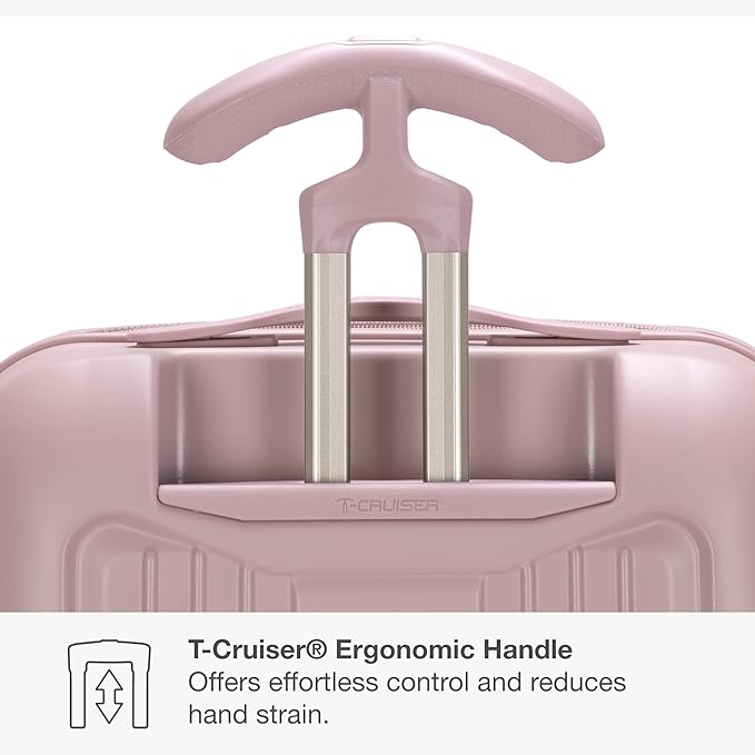 Traveler's Choice Ultimax II Polycarbonate Hardside Luggage with Spinner Wheels, Pink, 25-Inch Medium Luggage