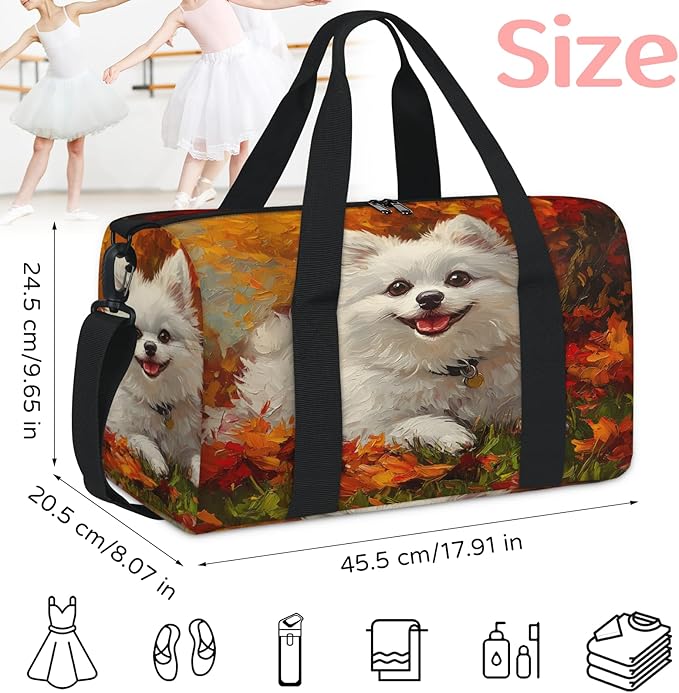 Fun Dog Patterns Travel Duffle Bag for Women Men, Overnight Weekender Bag, Carry on Tote for Sport Gym