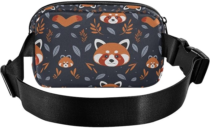 Kawaii Red Panda Fanny Pack for Women Men Water Resistant Fashion Waist Packs with Adjustable Strap Belt Bag for Travel Workout Jogging Hiking 21219403