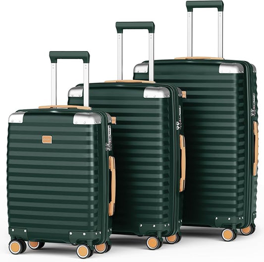 Joyway Luggage Set 3-Piece PP Hardshell Luggage with TSA Lock & Spinner Wheels – Lightweight Suitcase Set with Corner Protectors for Effortless Travel