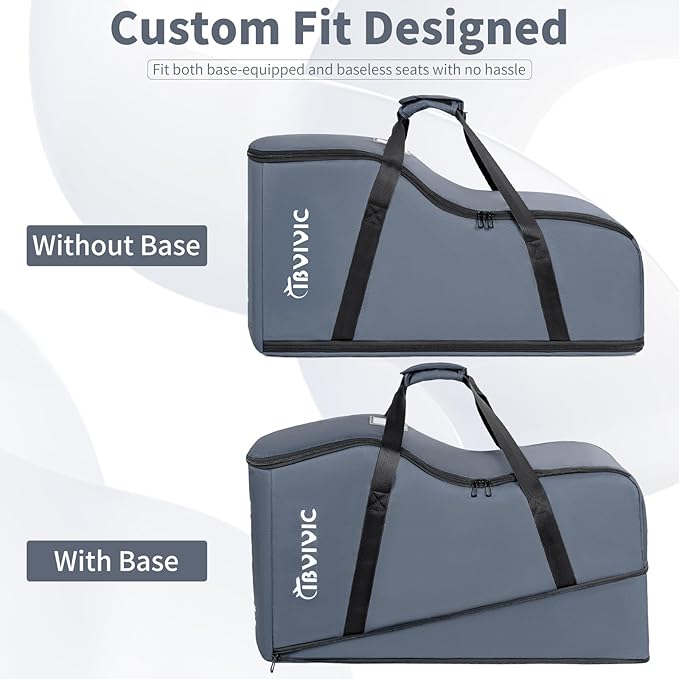 Car Seat Travel Bag Compatible with UPPAbaby Aria and Mesa, Infant Car Seat Travel Bag Car Seat Cover for Airplane Travel (Grey)