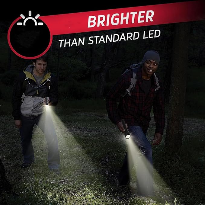 Heavy Duty 2-Cell D Battery LED Big Flashlights, High Lumens, Single Mode, Aluminum, Rugged Metal Flashlight for Outdoors and Emergency Power Outages (1 Pack)