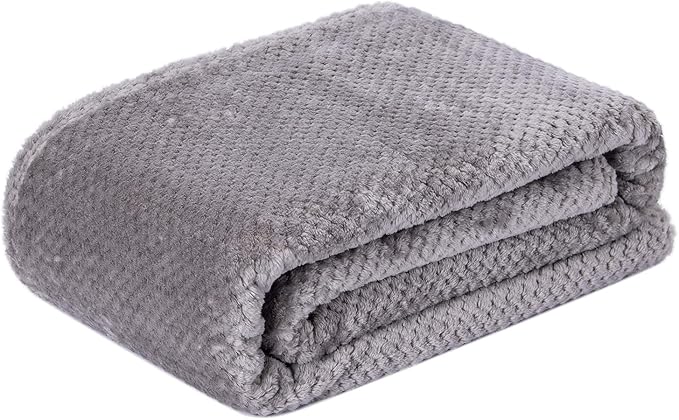 Fuzzy Throw Blanket, Plush Fleece Blankets for Adults, Toddler, Boys and Girls, Warm Soft Blankets and Throws for Bed, Couch, Sofa, Travel and Outdoor, Camping (Twin(60"x80"), XL1-Flint Gray)