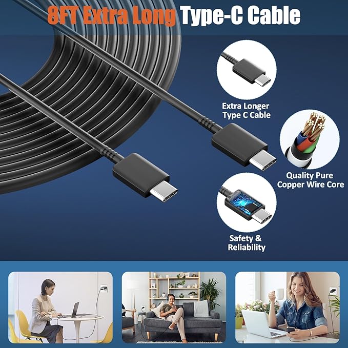 iPhone 16 15 17 Pro Max Charger 30W Type C Chargers USB C Fast Charger Block iPhone 16 Chargers Fast Charging with 8FT C Charging Cable for iPhone 17/17 Pro Max/16/16 Pro Max/15/15 Pro/iPad/Samsung