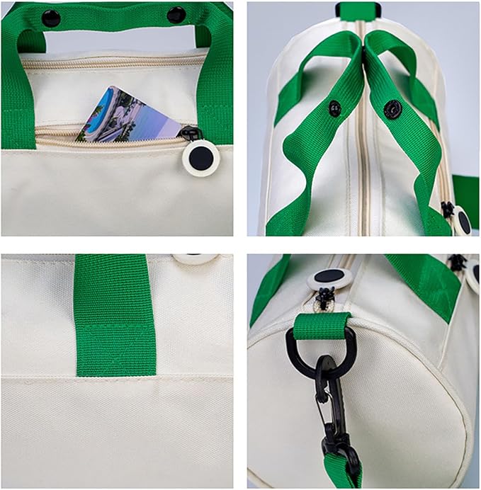 Small Gym Bags Crossbody Tote Workout Travel Duffle Bags For Daily Outdoor Exercise Cycling Swimming Dance Sport (Green, S)