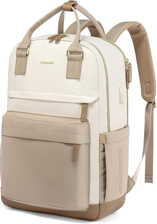 LOVEVOOK Travel Laptop Backpack Women, 17.3 Inch Anti-theft Laptop Bag with USB Port, Fashion Waterproof Computer Backpacks Teacher Nurse Backpack Purse for College School Work