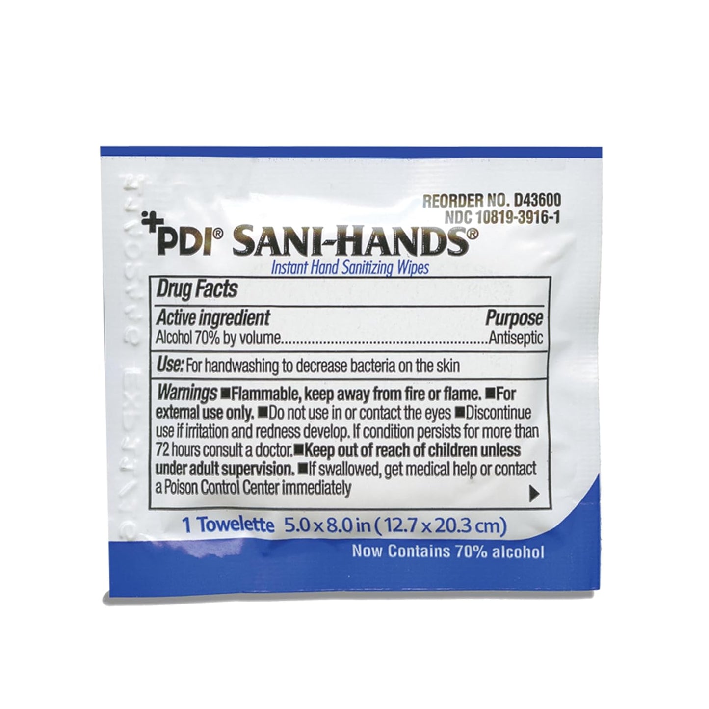 Sani-Hands Hand Sanitizer Wipes 100 Packets Per Box