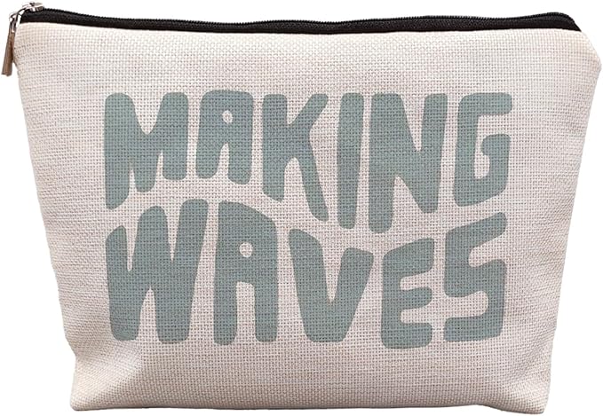 Aesthetic Beach Makeup Bag - Gifts for Beach Lovers, Summer Vacation Essentials