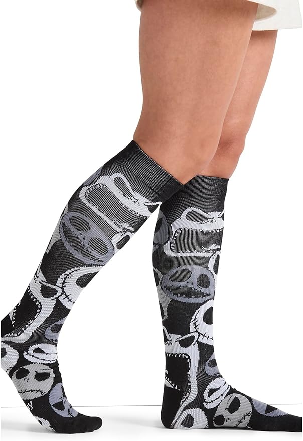 Cherokee Women's 10-15mmHg Compression Socks – Fun Print Knee Highs with Light Support, Soft Feel - PRINTSUPPORT