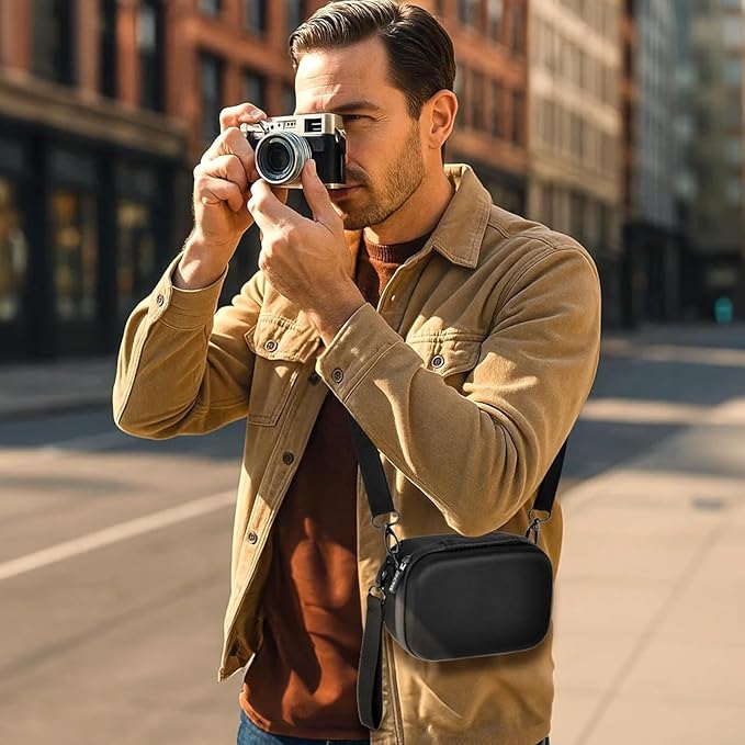 GWCASE Digital Camera Case Compatible with Fujifilm X100VI X100V X100F X100S X-E5, Portable Travel Carrying Bag Fits Camera with Strap & Protective Cover, 6mm Thickened EVA Protective Shell,Case Only