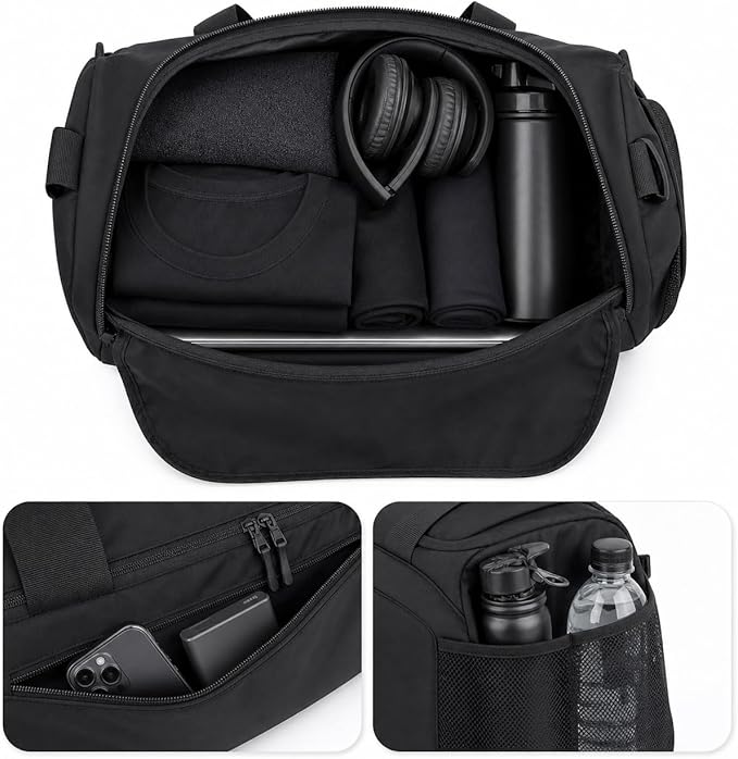 Gym Bag for Men & Women | Duffle Bag with Shoe Compartment & Waterproof Wet Pocket | for Travel, Workout, Sports & Weekend Use