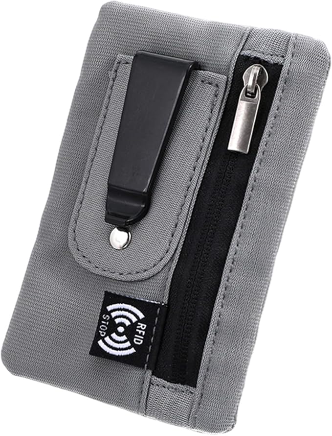 Blocking Clip Stash Pocket, Hidden Wallet, Slim Rfid Lined Wallet Clip Belt, Rfid Blocking Hidden Travel Belt Wallets For Cash Cards Security Organization