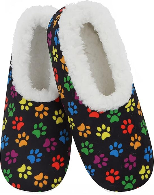 Snoozies Slipper Socks for Women Indoor, Cozy Sherpa-Lined Womens Slippers Non-Skid, Ladies Gifts