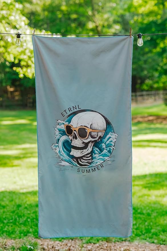 Cruise - Lightweight Beach Towel - Microfiber, Thin, Compact, Quick-Dry, Sand-resistant, 31.5 x 63 in, 9.2 oz - Biking Towel Perfect for Beach, Pool, Biking , Camping - Not a Large Cotton Towel