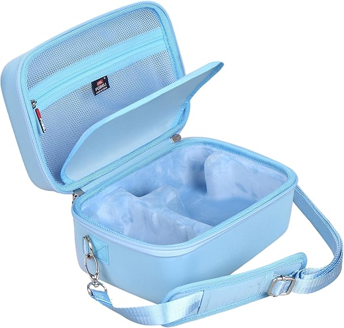 FBLFOBELI EVA Travel Storage Case for Canon EOS Rebel T7 / T8i / T5 / R50 / R100 DSLR Camera with 18-55mm Lens, Camera Protective Waterproof Carrying Bag (Case Only) (Blue)