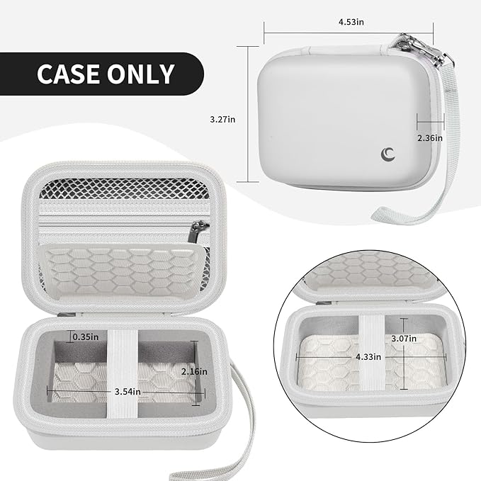 Comecase Carrying & Protective Case for Digital Camera, for CAMKORY/for Kodak Pixpro/for Canon PowerShot ELPH 180/190 / for Sony DSCW800 DSCW830 Cameras for Travel(Bag Only)- White