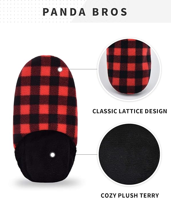 Panda Bros Slipper Socks for Women Grippers, Fuzzy Cozy Fleece Slipper Socks, Soft, Warm House Slippers
