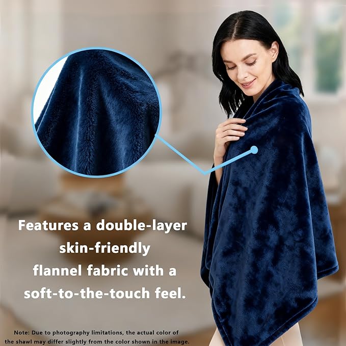 Ponchos for Women, Comfy Wearable Blanket, Gifts for People Who are Always Cold, Winter Shawl for Home, Office, Travel